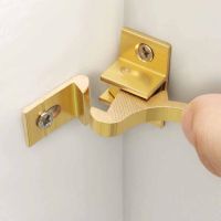 1 Set Latch Lock Compact Low Noise Flat Bottom Practical Copper Bird Lock Buckle for Gate