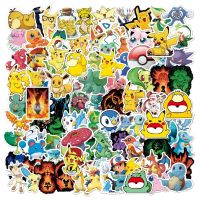 50/100PCS Pokemon Stickers Laptop Stickers for Kids Cute Anime Childrens Pack Waterproof Cool Funny Suitcase Skateboard Classic