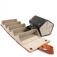 {Hot} กล่องใส่แว่นตาแบบพกพา2/3/6 Multi-Slot Eyeglasses Storage Display Travel Folding Sunglasses PU Leather Case Home Storage