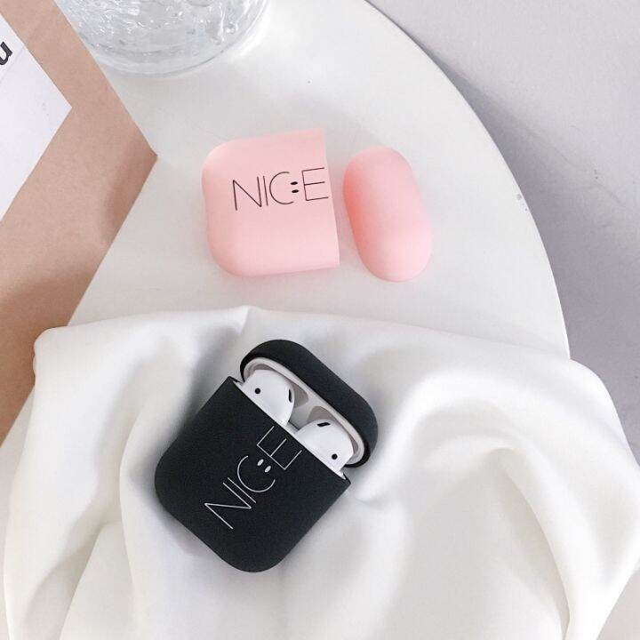 ฝาครอบใหม่กันกระแทกป้องกันสำหรับคู่รักเคสหูฟังหูฟัง1-2เคส-airpods-สีชมพูอุปกรณ์หูฟัง