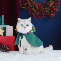 Christmas Cat Clothes Magic Cape Moose Cape British Short Hairless Cat Cute Winter Clothes Warm Pet Decoration