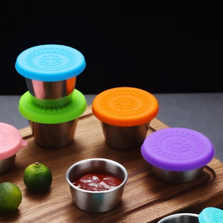 Leak Proof Dipping Sauce Cups Salad Condiment Containers with Lids