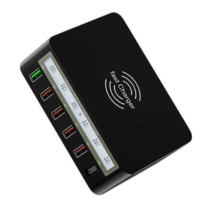 100W Multi USB Phone Charger Type C Adapter for iPhone 13 Fast Wireless