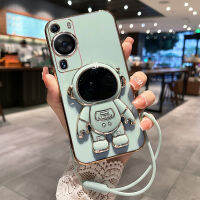 เคส TPU นุ่มกันกระแทกพร้อมขายึดนักบินอวกาศและสายคล้องสำหรับ Huawei P60โปร P50 P40 P30 P20ป้องกันกล้อง Lite - Enhanced ล้างทำความสะอาดได้ในสต็อก