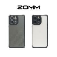 ZOMM เคสไอโฟน ลายเคฟล่า กันกระแทก คลุมเลนส์กล้อง สำหรับ 13ProMax/13Pro/13/12ProMax/11