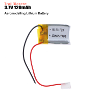 TrailB 3.7V 120mA aeromodeling ลิเธียมโพลิเมอร์แบบชาร์จไฟได้แบตเตอรี่ที่ไม่มีแผ่นป้องกัน10C