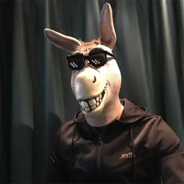 Cat Mask Funny Horse Dog Donkey Animal Latex Full Face Festival