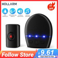 ﹍❒☒ Hollarm Wireless Doorbell Smart Home Door Bell Touch Screen Button Outdoor House Chimes 300M Distance Remote Wireless Doorbell