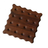 New Biscuit Shape Table Pad Wooden Insulation Placemat Cup Bowl Mat Home Decor Durable Cookies Pattern Coaster Kitchen Tool