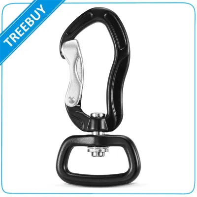 หมุนคลิป Carabiner 360 ° หมุนได้ Spinner Carabiner ลวดขนาดเล็ก-สปริงเกี่ยวเวลาปีนเขาหมุนแขวนเปลนอนตะขอเกี่ยว