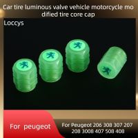 For Peugeot 206 308 307 207 208 3008 407 508 408 Car Tire Luminous Valve Cap Electric Vehicle Motorcycle Modified Tire Cap Core