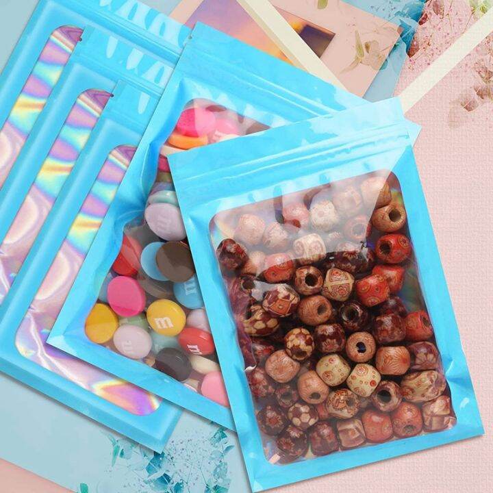 1000pcs-resealable-holographic-bags-smell-proof-mylar-pouch-with-clear-window-for-food-storage-party-favor-business