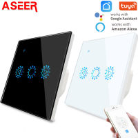 ASEER,Tuyaewelink WiFi สวิตช์หรี่ไฟ Euus Smart Light Touch Switch Dimming Switch ใช้งานร่วมกับ Alexa Home Dimmable Switch