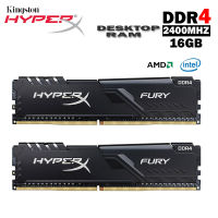 ใหม่ HyperX Fury DDR4แรม16GB 2400MHz หน่วยความจำสำหรับเล่นเกมบนเดสก์ท็อป PC4-19200 1.2V 288พิน DIMM แรม16G หน่วยความจำ DDR4