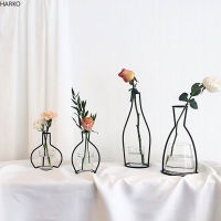 Retro Iron Line Table Flowers Vases Nordic Decoration Home Metal Plant Holder Nordic Styles Flower Vase Home Decor Dropshipping