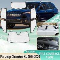 คลุมทั้งหมดม่านบังแดดสำหรับ Jeep Cherokee KL อุปกรณ์เสริม2014 ~ 2020กระบังกันลมหน้าต่างรอบทิศทางแบบเต็มอุปกรณ์เสริมรถยนต์2018 2019