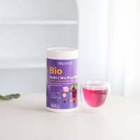 (500กรัม ถังใหญ่) วิตามินซีสด Deproud Bio Multi C Mix PLUS GRAPE สีม่วง  รสองุ่น   ถังใหญ่สุดคุ้ม 500 กรัม