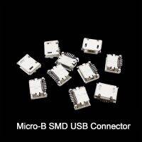 10Pcs Micro B SMD Micro USB Connector 5 Pin Type B Female Port Jack Tail Socket Plug With Side For Android phone data connector