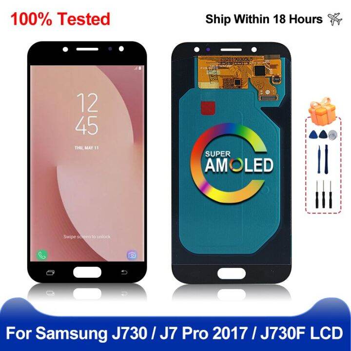 lcd samsung j7 pro original super amoled