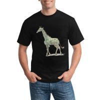 Giraffe T-Shirts Line With Color Cartoon Cotton Pure T Shirts Mens Short Sleeve Casual Tops Mens Graphic Summer Clothing