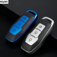 เคส Kunci Remote Mobil หนัง TPU ที่วางฝาครอบสำหรับ Ford Focus 3 4 ST Mondeo 5 MK5 Mustang F-150 Explorer Edge เฟียสต้าคูก้า MK3 4