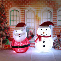 Outdoors Garden Waterproof Christmas Snowman Lamp LED Lawn Foldable Lantern with 40 LED Christmas Bedside Lamp Xmas Tree Decor