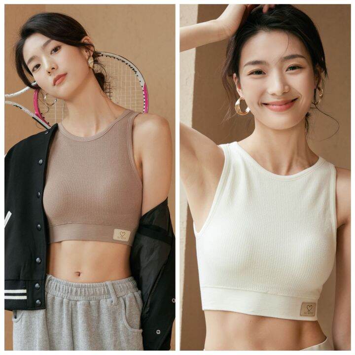 Her best friend's fixed cup bottomed sports tank top and underwear are