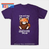 Fashion Custom Shy red panda men T shirts 2019 summer men Funny 100% Cotton Male T-shirts Cute panda short sleeve Tee shirts XS-4XL-5XL-6XL