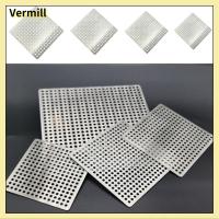 VERMILL อะไหล่ฮาร์ดแวร์ท่อระบายน้ำ304อุปกรณ์ห้องน้ำสแตนเลสกระชอนที่ปิดท่อระบายน้ำฝักบัวแผ่นท่อระบายน้ำสี่เหลี่ยมฝาปิดท่อระบายน้ำตะแกรงกรองผม