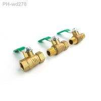 1/4 quot; 3/8 quot; 1/2 quot; 3/4 quot; 1 quot; BSP Female Male Thread Two Way Brass Shut Off Ball Valve Connector Adapter For Water Oil Air