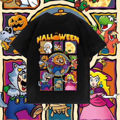 【Fashion】New Mario Halloween เสื้อยืดคอลเลกชันฮาโลวีน Halloween Collection T-shirt for Men Women Sold on Lazada Platform Top