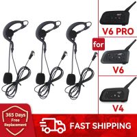 ∋✟ 3/4PCS Referee Earhook Headphone 3.5mm Jack Headset Microphone Mic for EJEAS Vnetphone V6 V4 Motorcycle Helmet Interphone Mic