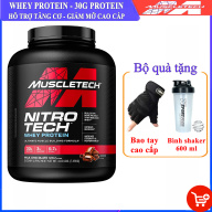 TẶNG BAO TAY VÀ BÌNH Sữa tăng cơ cao cấp Whey Protein Nitro Tech của thumbnail