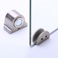 【LZ】 Door No Suction Perforated Glass Floor Suction 10-12mm Door Stop Door Touch Office Strong Magnetic Magnetic Door Stopper Dodgers