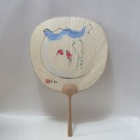 Japanese Vintage Uchiwa Fans with Goldfish, and clouds pattern - sold individually พัดอุจิวะวินเทจญี่ปุ่นลายปลาทองและเมฆ