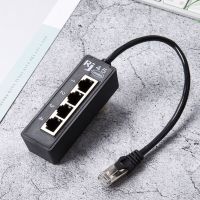 4 In 1 RJ45 LAN Connector Ethernet Network Splitter Adapter Cable 1 Male To 4 LAN Port For Networking Extension Accessories  USB Network Adapters