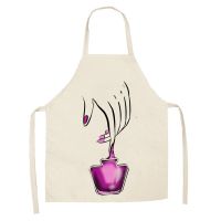 Fashion Women Kitchen Apron Women Nail Polish Perfume Men and Women Sleeveless Apron Household Cleaning Tools Apron Aprons