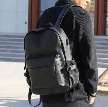 Real clearance leather backpack