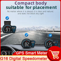 Universal Digital Speedometer Kmh MPH Speed Alarm HUD Head-Up Display สำหรับรถ GPS Smart Meter รถบรรทุก SUV รถ Accessorie