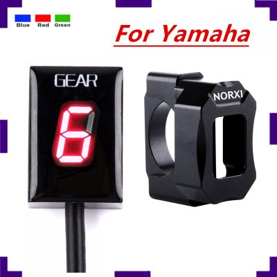 ♤ตัวบ่งชี้เกียร์สำหรับ Yamaha Xjr 1300 Fjr 1300 FZ8 R1 FZ16 Fz1 MT03 R6ตัวติดตั้งปลั๊ก Ecu รถจักรยานยนต์ Xj6การแสดงเกียร์ความเร็ว1-6ระดับ