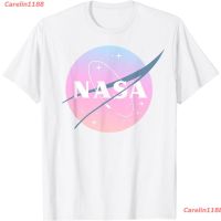 New เสื้อยืดพรีเมี่ยมพิมพ์ลาย Nasa Pastel Classic เสื้อยืดแขนสั้นสำหรับผู้ชายและผู้หญิง