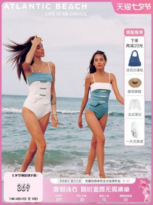 [National Style Series] Atlanticbeach23s Reconstructed New Chinese Sling Tube Top One-Piece Vacation Swimsuit