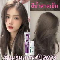 สีผมแฟชั่น2023 ครีมกัดสีผมนำเข้าจากญี่ปุ่น STYLE FITยาย้อมผม  สีย้อมผมไม่ต้องฟอก แถมเครื่องมือทำสีผม น้ำยาย้อมสีผม