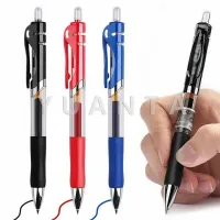 YUANTA ปากกา"แบบกด" [A675] ขนาด 0.5 mm มีสามสี ปากกาเจล เขียนลื่นมาก เครื่องใช้สำนักงาน เครื่องเขียนนักเรียน ปากกาเจลสีน้ําเงิน gel pen