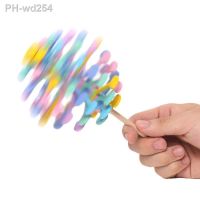 Wooden Spiral Lollipop Stress Relief Toy Spinning Magic Wand Stop Stress Reliever Autisms Toys Art Decoration For Kids Gifts