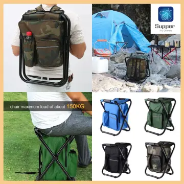 Folding Chair Outdoor Leisure Portable Folding Fishing Stool Backpack 