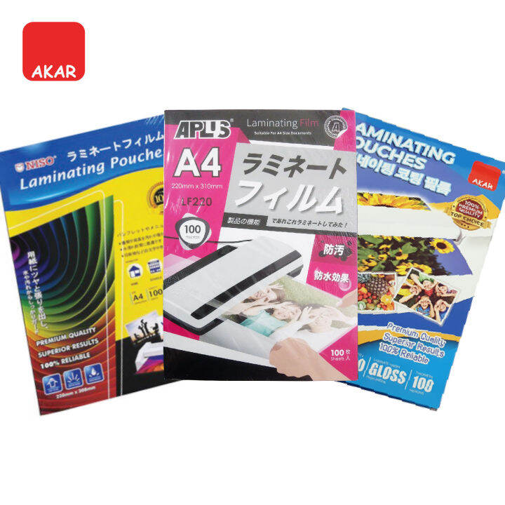 A4 Laminating film 100 sheets series Lazada