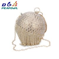 【YD】 Wedding Bridal Shoulder Handbag Wristlets Clutch Purse Luxury Tassel Metal Chain Evening