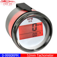 0-999รอบต่อนาที T Achometer 52มิลลิเมตร Tacho วัดที่มีแสงไฟสีแดงสำหรับ Tacho เซ็นเซอร์ M16 M18ดิจิตอล Tacho เมตรเรือทะเลรถวัด