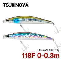 TSURINOYA 118mm 19g 0 30cm Shallow Range Floating Fishing Lure DW95 118F Shallow Range Minnow Sea Fishing Artificial Hard Baits